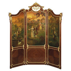 Kingwood and Vernis Martin Three-Fold Screen 10