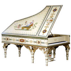 Swan Piano - A Neoclassical Painted and Parcel-Gilt Piano by Gaveau 5