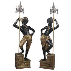 Pair of Italian Blackamoor Figures 6