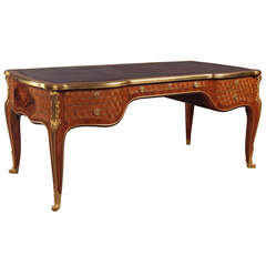 Louis XV style Parquetry Bureau Plat by François Linke. French, circa 1880. 5