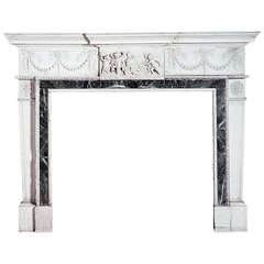 George III Style White Marble Fireplace, English, circa 1900 8