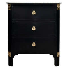 Antique French Louis XVI Style Marble Top Chest