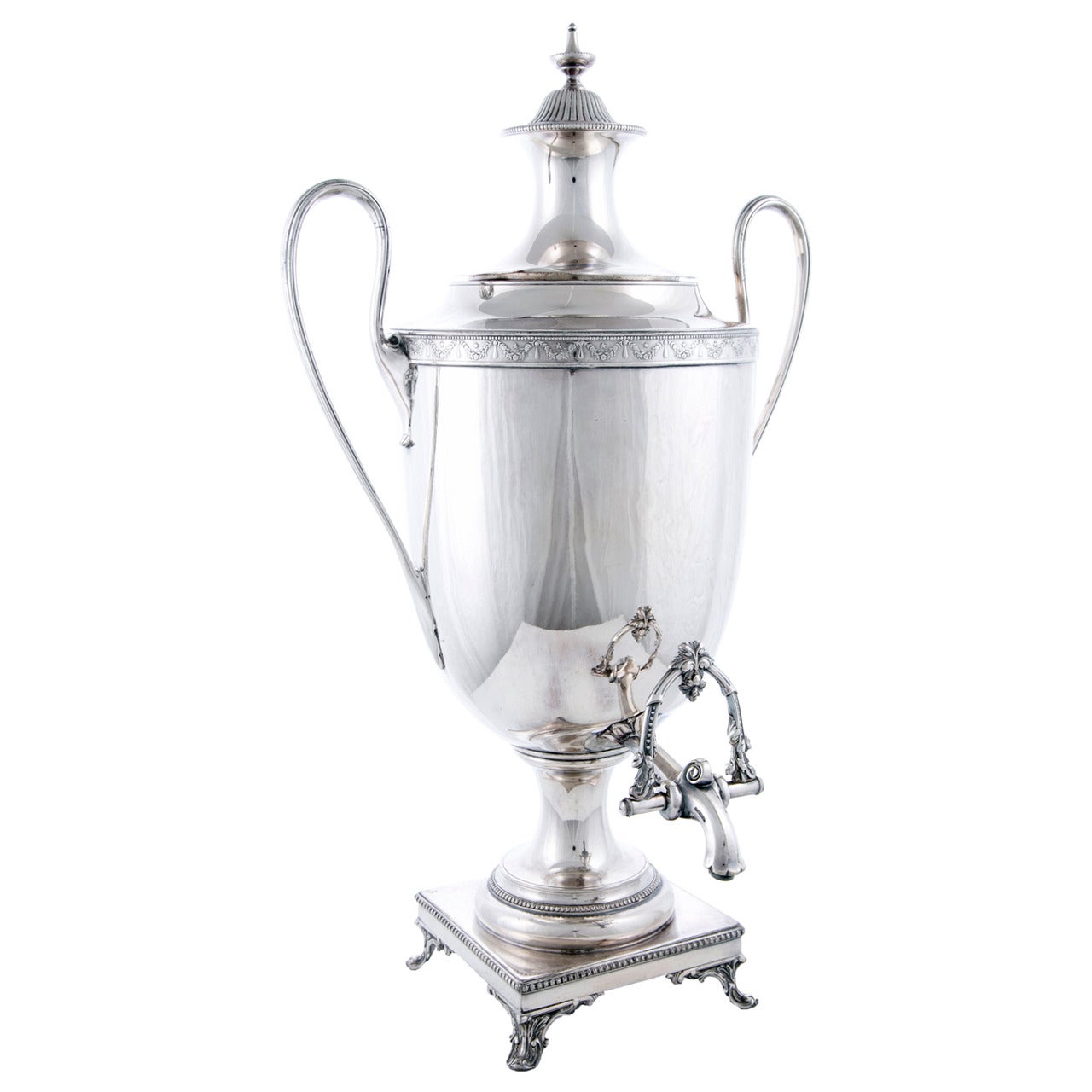 Victorian English Silver Plate Hot Water Urn
