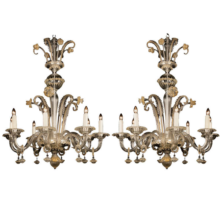 Pair of Antique Chandeliers For Sale at 1stdibs