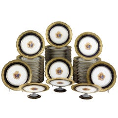 Armorial Dinner Service by Pillivuyt et Cie, French, circa 1886 1