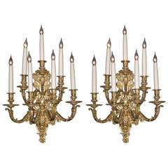 Pair of French 19th Century Regence Style Wall Appliques 2
