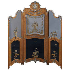 Lacquered Secretaire Screen, circa 1890 1