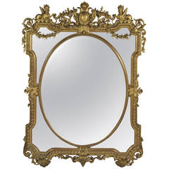 Carved Giltwood Mirror, French, circa 1890 11