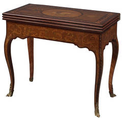 Gilt-Bronze Mounted and Marquetry Inlaid Imperial Russian Games Table circa 1820 6