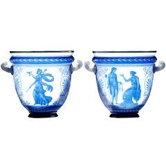 Pair of Cameo Glass Vases by Baccarat 11