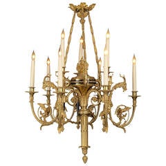 Nine-Light Chandelier after Pierre Gouthière 11