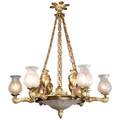Regency Six-Light Chandelier by Hancock & Co 9
