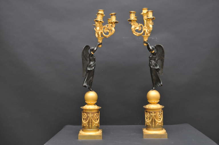 Empire Candelabra In Excellent Condition In Stockholm, SE
