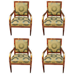 Set of Four Armchairs and Six Chairs, Russian Directoire