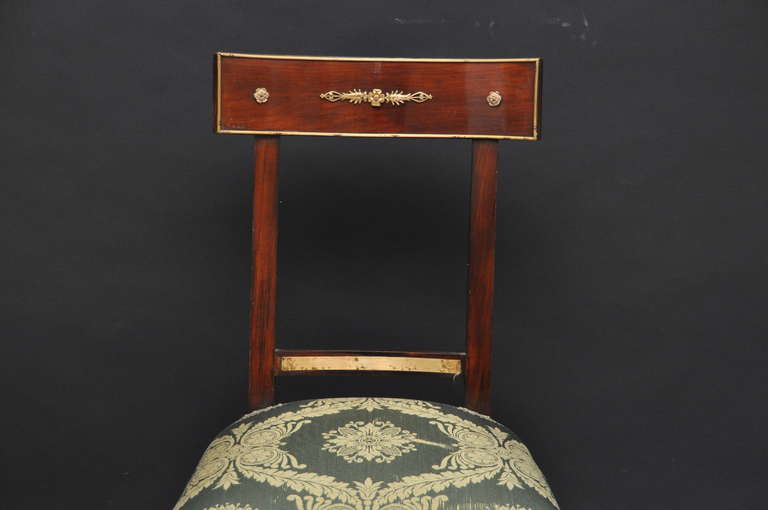 Set of Four Armchairs and Six Chairs, Russian Directoire For Sale 1