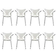 8 armchairs by Arne Jacobsen