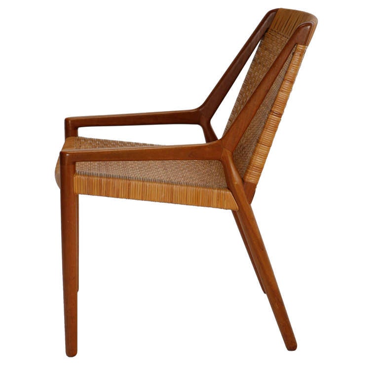 Teak Pair of Armchairs by E. Larsen & A. B. Madsen For Sale