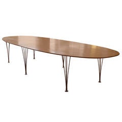 Karelian Birch Dining Table Designed by Bruno Mathsson