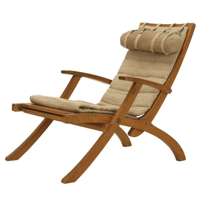 Scandinavian Modern Deck Chair by Kaare Klint For Sale
