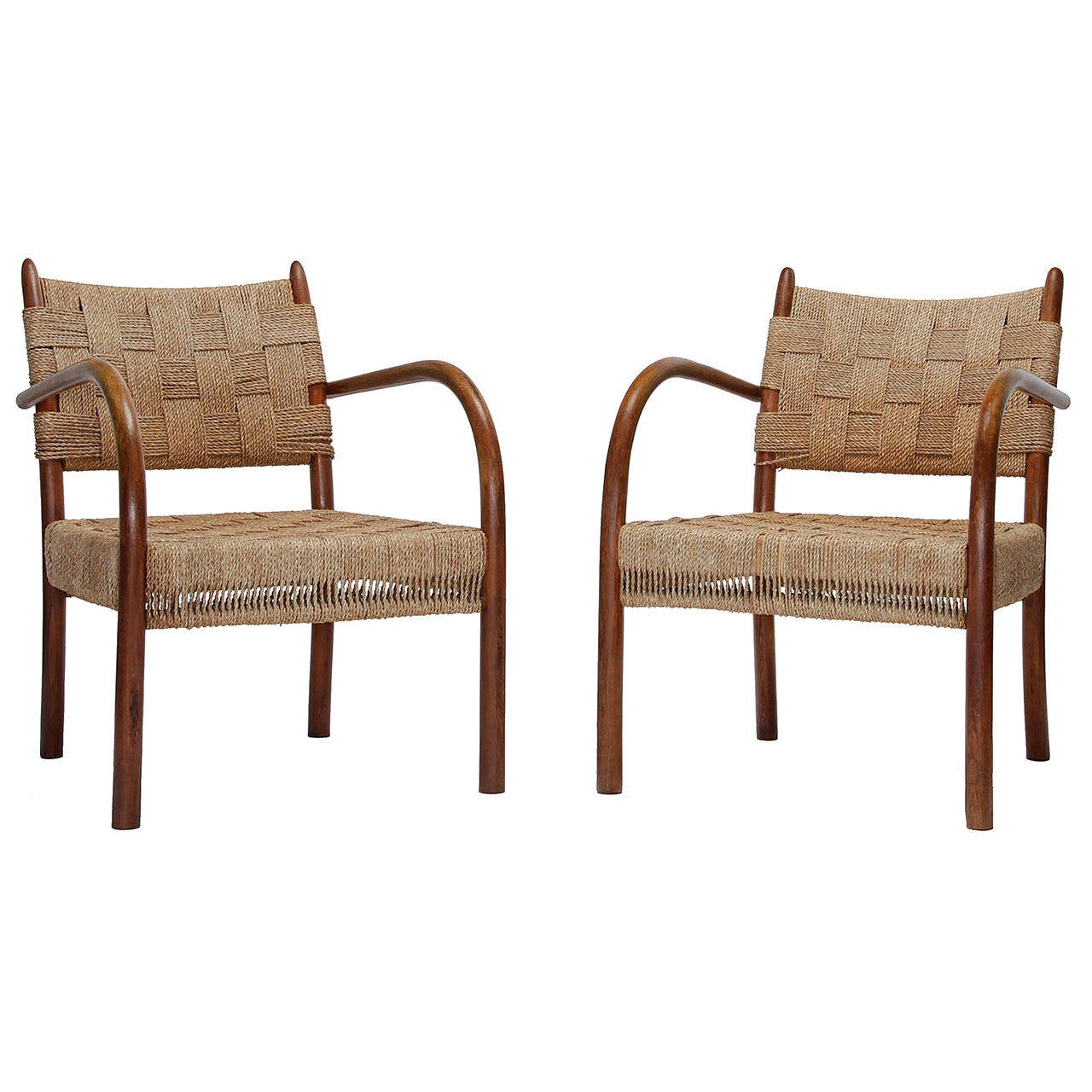 Pair of Easy Chairs by Fritz Schlegel For Sale