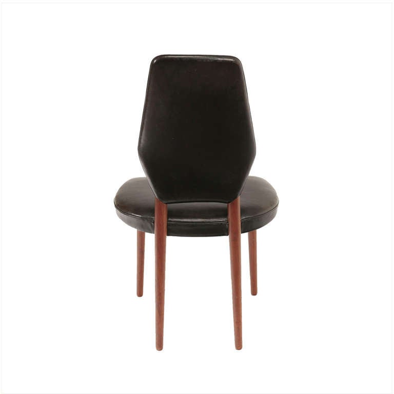 Scandinavian Modern Set of Four Dining Chairs by Vestergaard Jensen For Sale