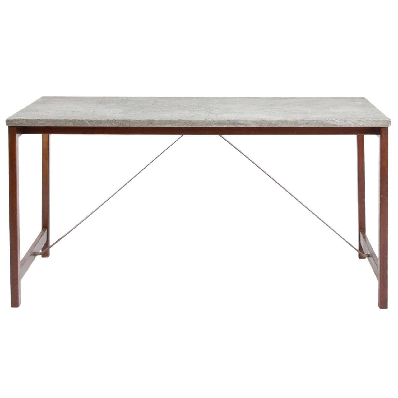 Coffee Table with Marble Top For Sale