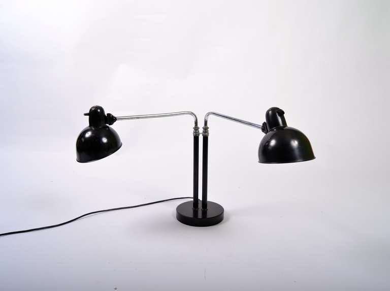 Christian Dell Kaiser Idell Model 6660 Pre-War Double Lamp