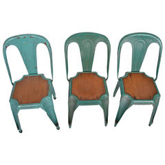 Fibrocit Industrial Vintage Chairs Set of Ten