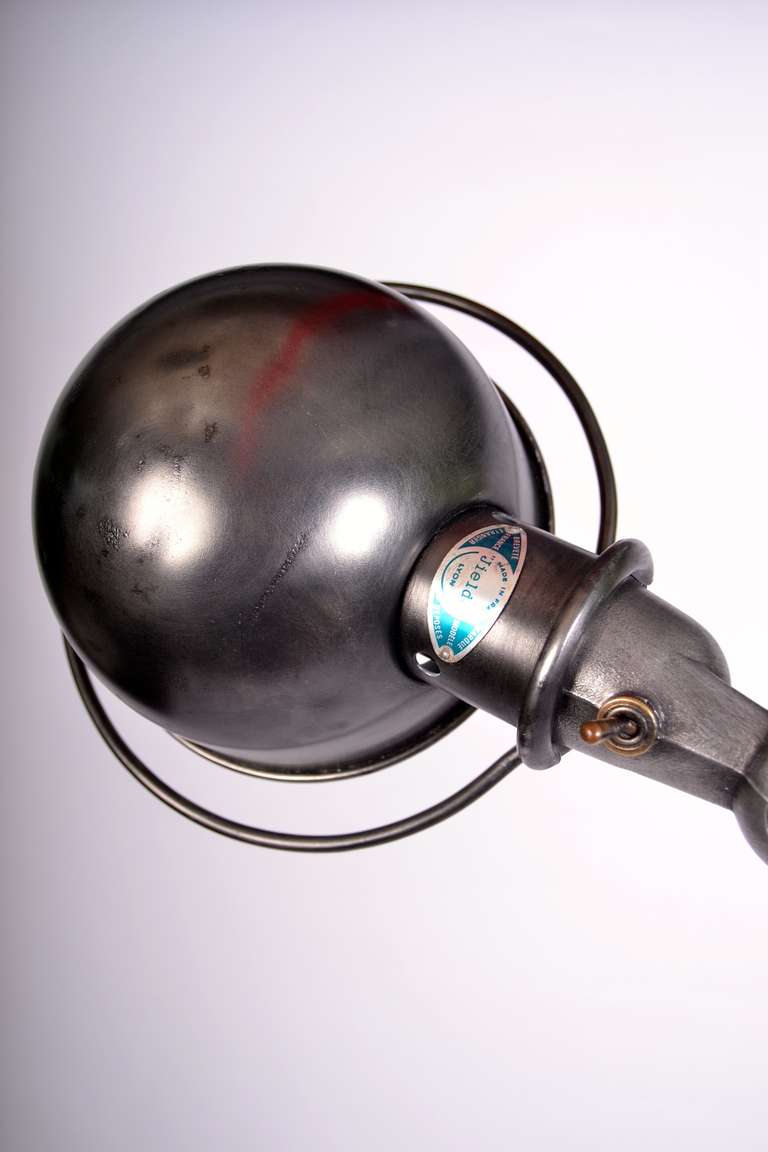 French Jieldé Floor Lamp Motor Black