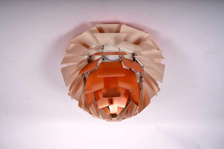 Mid-Century Modern Poul Henningsen Louis Poulsen XXL Artichocke Copper 84 cm