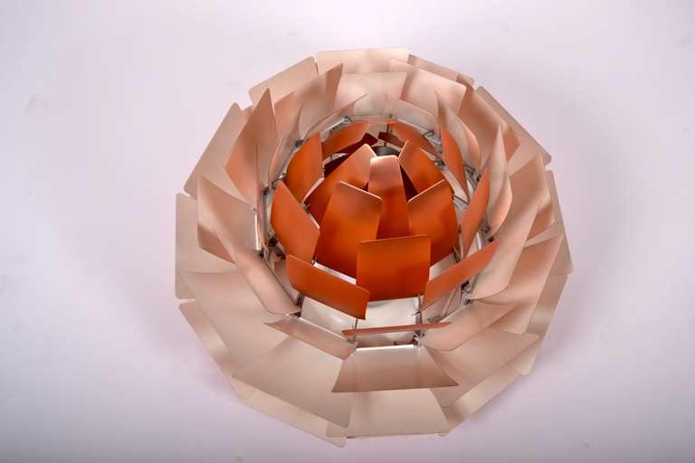 Danish Poul Henningsen Louis Poulsen XXL Artichocke Copper 84 cm
