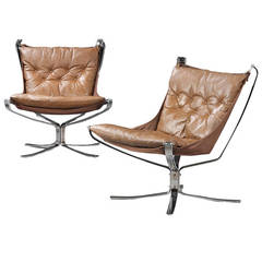 Pair of Sigurd Ressel Falcon Easychairs