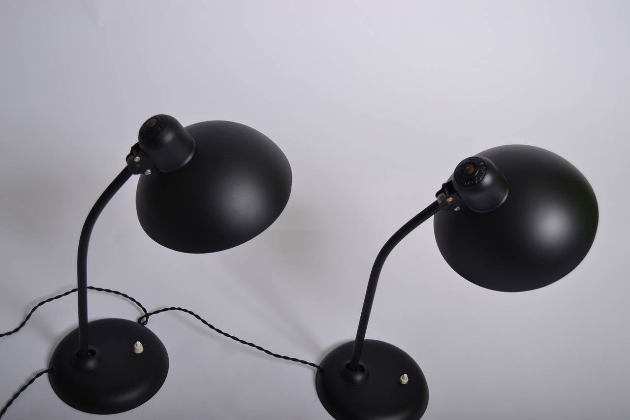 German Christian Dell Pair of Bauhaus Desk Lamps