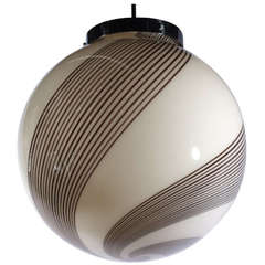 Venini Glass Globe Pendant Light