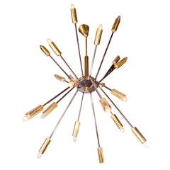 Italian 1950s Sputnik Chandelier in the Style of Stilnovo Italian 1950s Sputnik Chandelier in the Style of Stilnovo