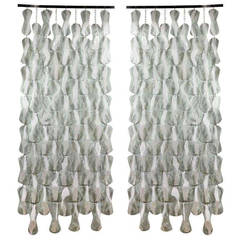 Vintage Pair of 1970s Glass Curtains Attributed to Mazzega