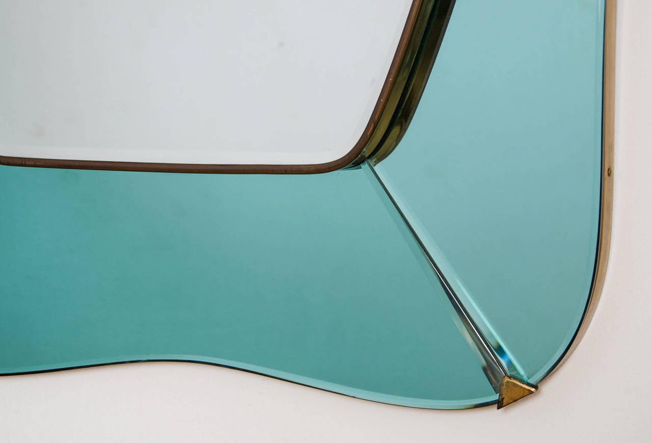 20th Century 1950s Green Italian Mirror