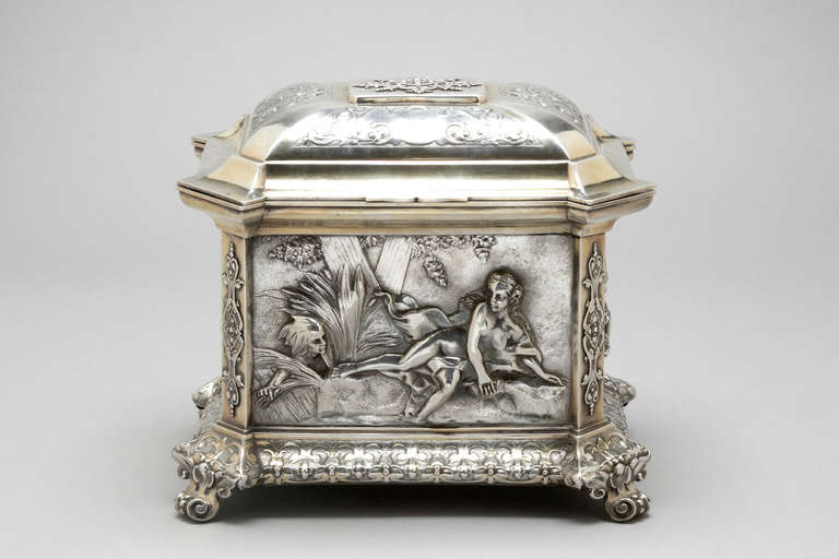Sterling Silver Table Box For Sale at 1stDibs