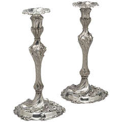 Antique Pair of Sterling Silver Candlesticks