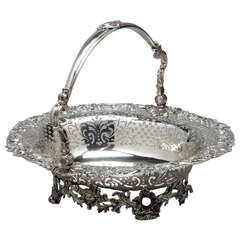 Antique Sterling Silver Cake Basket