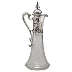 Sterling and Glass Claret Jug