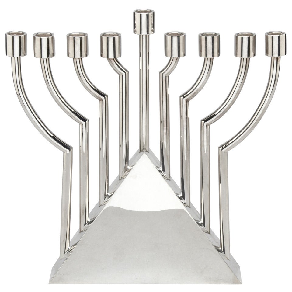 Sterling Silver Menorah For Sale