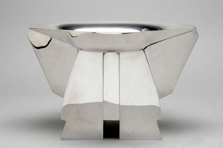 Damian Garrido Sterling Silver Centerpiece In Excellent Condition For Sale In Hollywood, CA