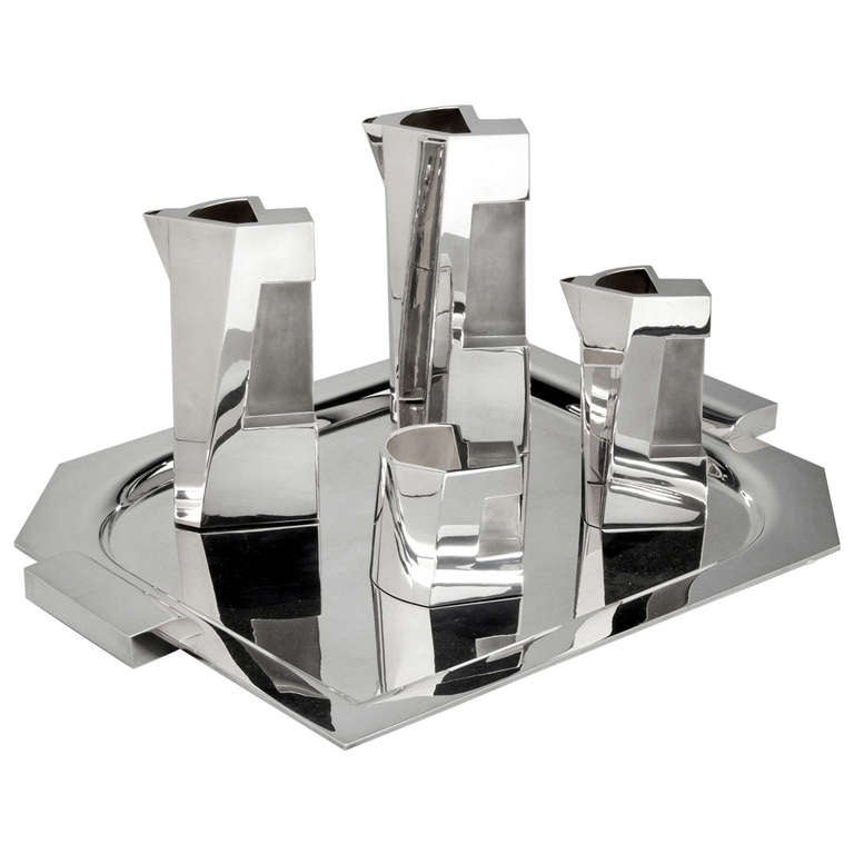 Sterling Silver Tea & Coffee Set For Sale