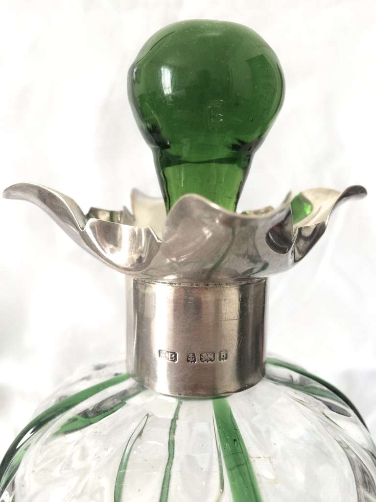 19th Century Sterling Silver Decanter For Sale