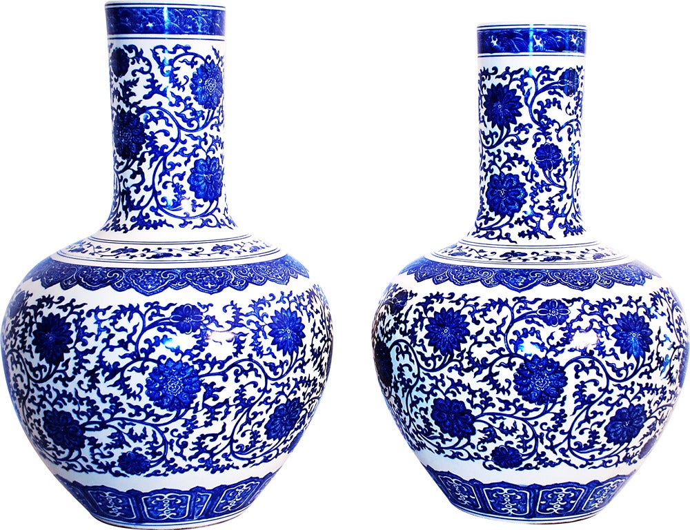 Pair of Japanese Ginger Jar Gourd Vases For Sale