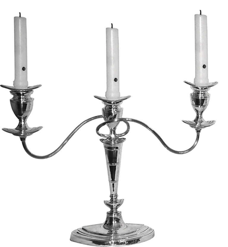 Pair of English Sterling Silver Candelabra