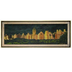 View of Central Park and the Upper East Side, Oil on Canvas, 1963 View of Central Park and the Upper East Side, Oil on Canvas, 1963
