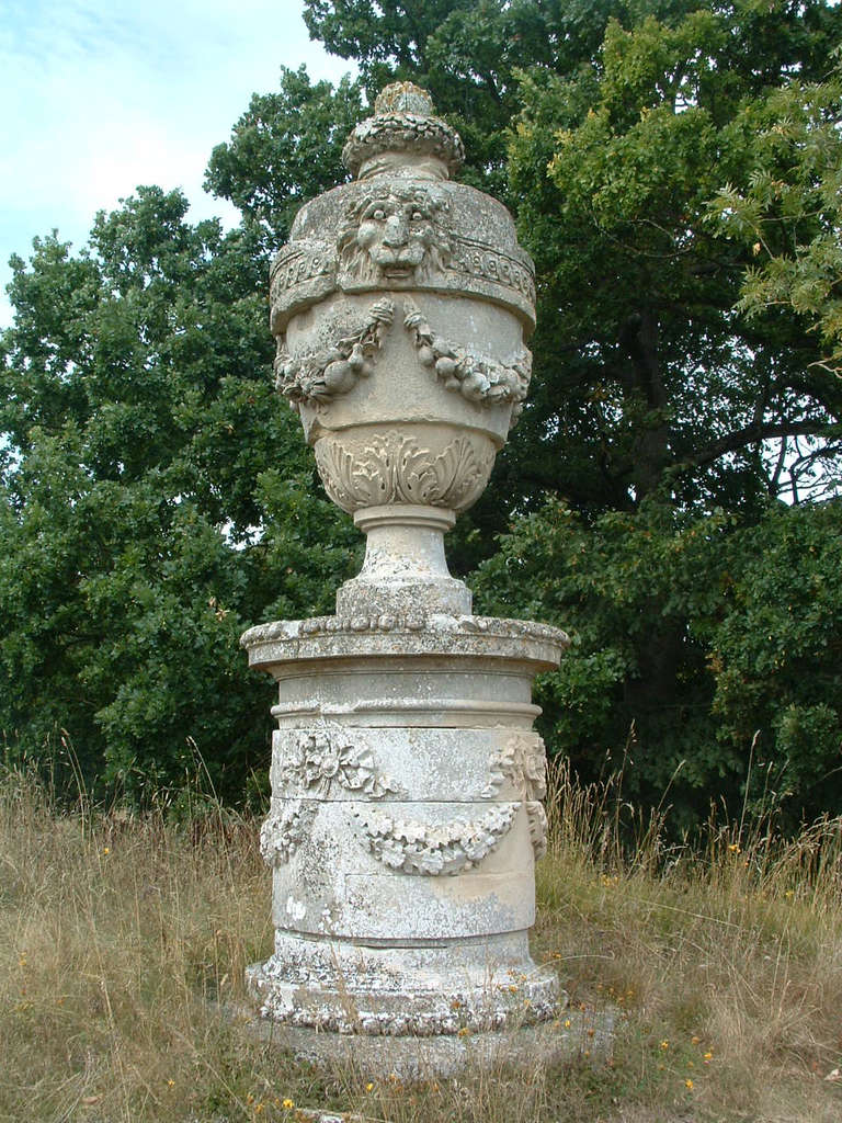 Carved Limestone urn
