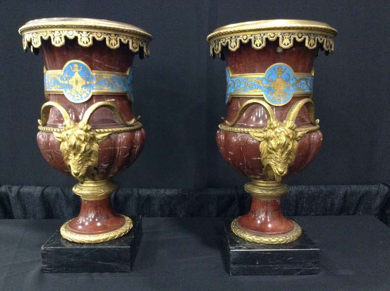 Napoleon III Pair of Medicis Vases by F. Barbedienne